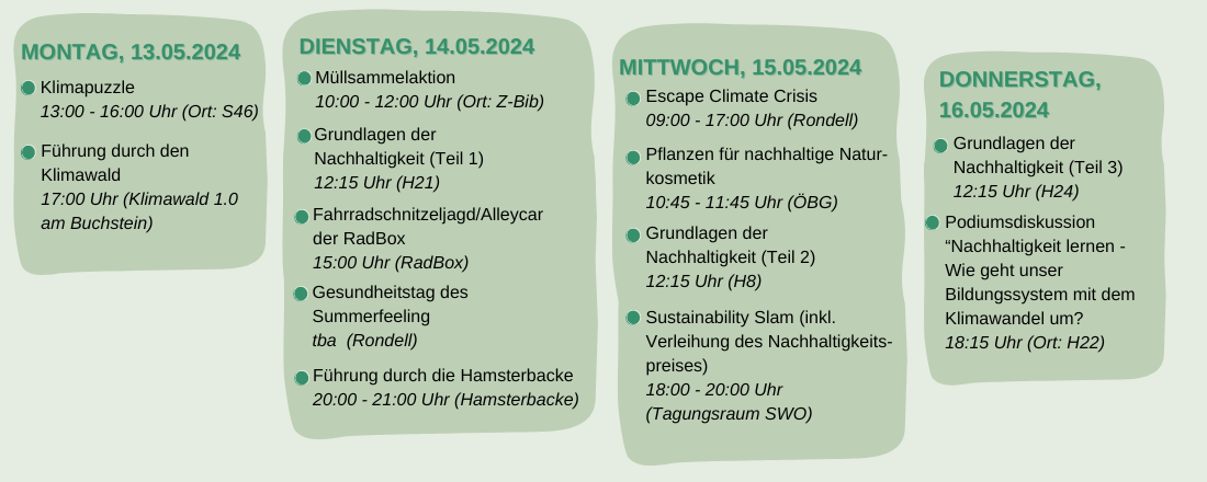 Nachhaltigkeitswoche GreenCampus